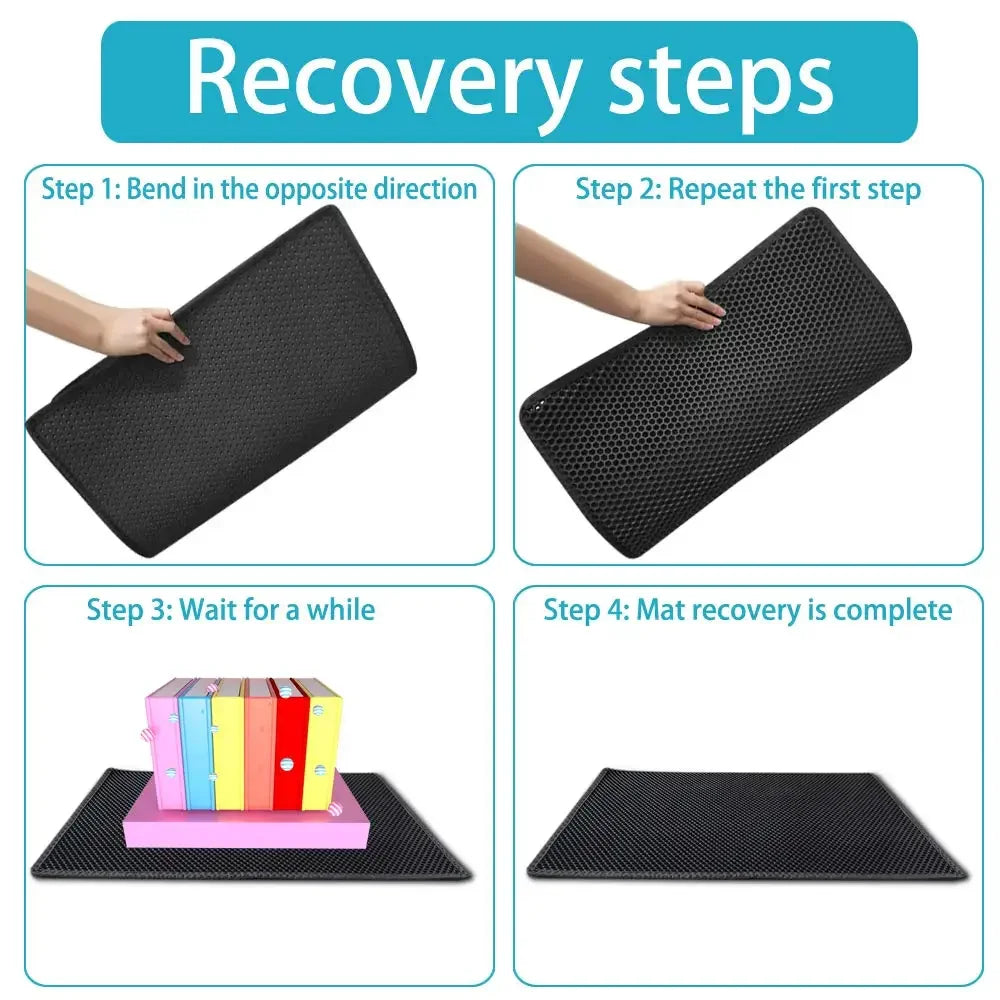 Pawfectly Double-Layer Waterproof Litter Mat with Bonus Non-Slip Pad Gift 🐾✨