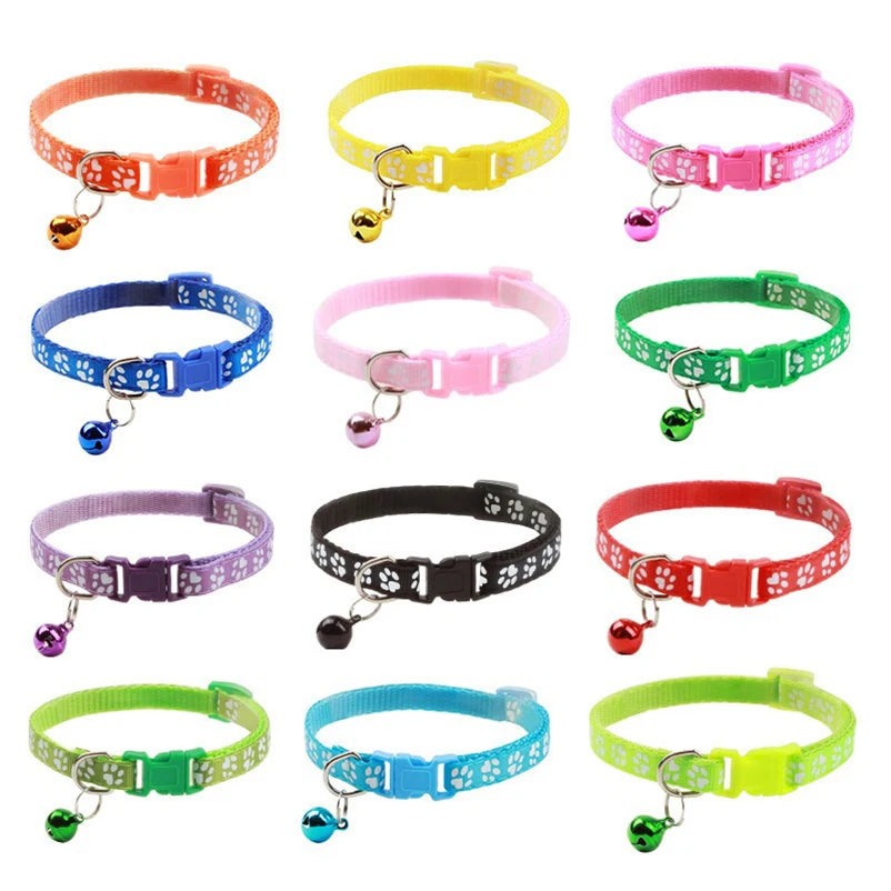 Pawfectly “Jingle &amp; Paws” Cat & Dog Collar with Bell – Multi-Colour Rope Design 🐾🔔