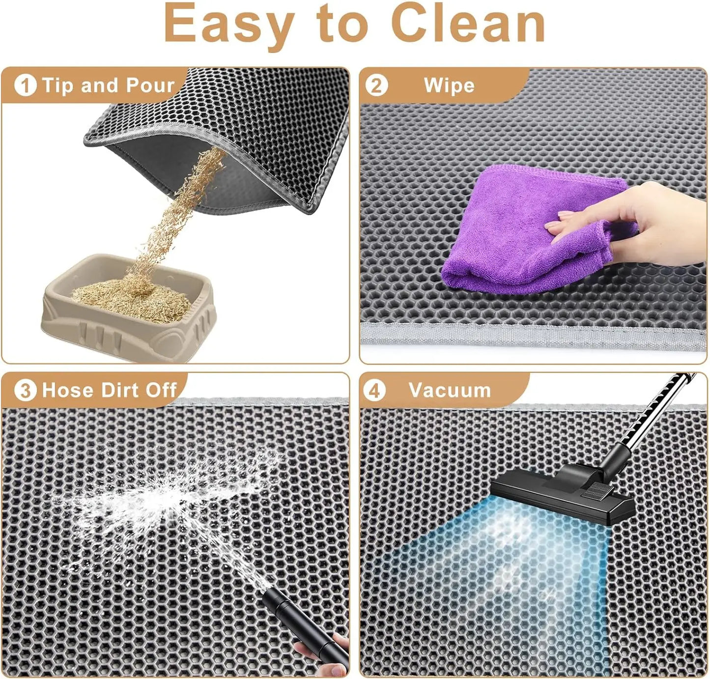Pawfectly Waterproof Double-Layer Litter Mat for Cats & Dogs 🐾✨