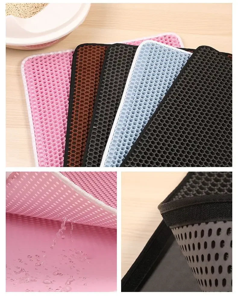 Pawfectly Double-Layer Waterproof Litter Mat with Bonus Non-Slip Pad Gift 🐾✨
