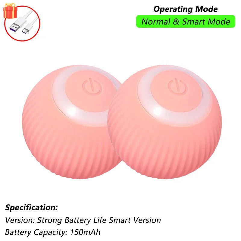 Pawfectly Smart Rolling Ball with Tail — Interactive Rechargeable Cat Toy 🐾🤖