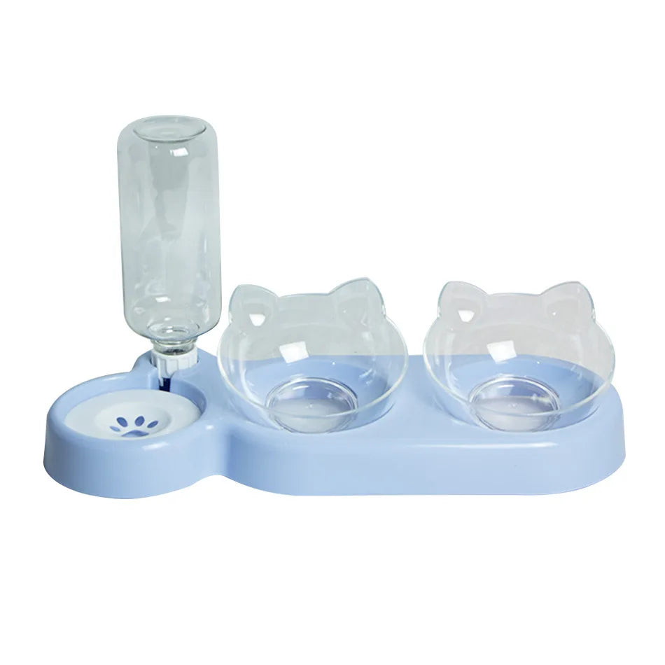 Pawfectly Elevated Double Feeding Bowls for Cats & Dogs 🐾🍽️