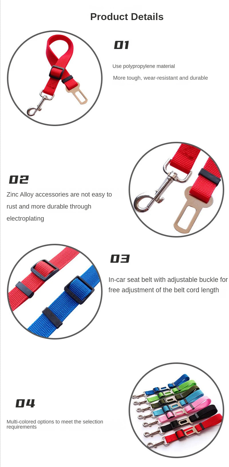 Pawfectly Adjustable Seat Belt Dog & Cat Harness – Secure Travel Companion 🐾🚗