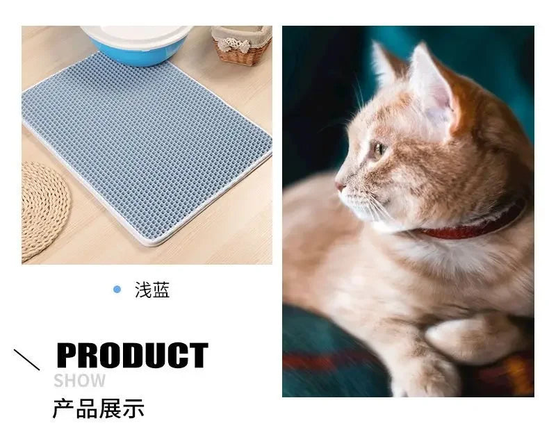 Pawfectly Double-Layer Waterproof Litter Mat with Bonus Non-Slip Pad Gift 🐾✨