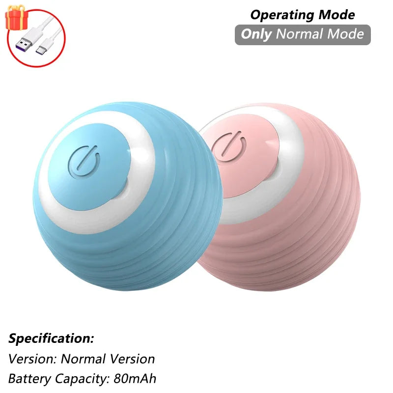 Pawfectly Smart Rolling Ball with Tail — Interactive Rechargeable Cat Toy 🐾🤖