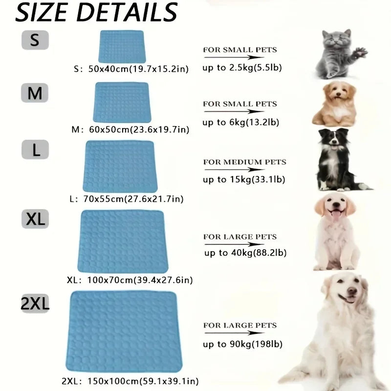 Pawfectly Ice-Silk Cooling Nest Mat for Cats & Dogs 🐾❄️