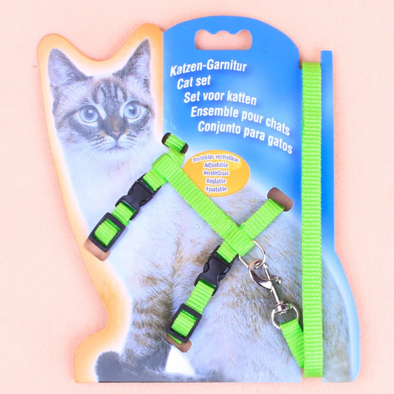 Pawfectly I-Shaped Adjustable Harness Leash for Small Pets 🐾🔒