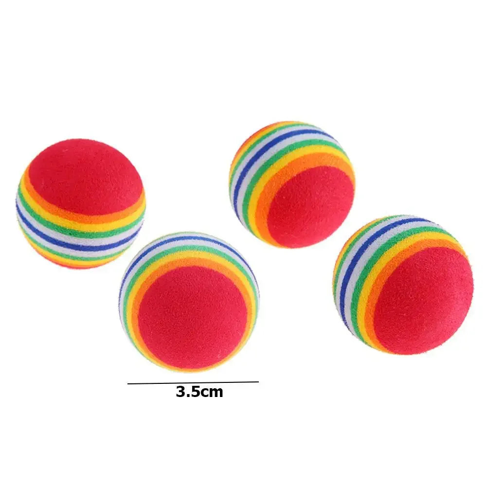 Pawfectly Rainbow Interactives – 10 PCS Play & Chew Training Balls for Cats & Dogs 🐾🌈