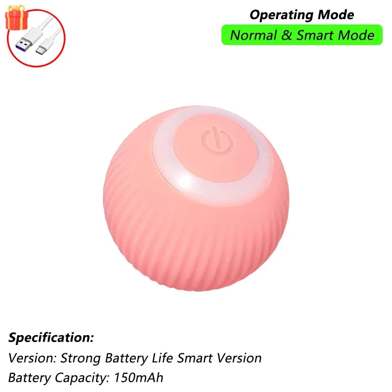 Pawfectly Smart Rolling Ball with Tail — Interactive Rechargeable Cat Toy 🐾🤖