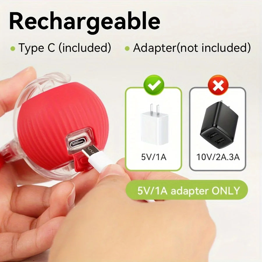 Pawfectly Smart Rolling Ball with Tail — Interactive Rechargeable Cat Toy 🐾🤖