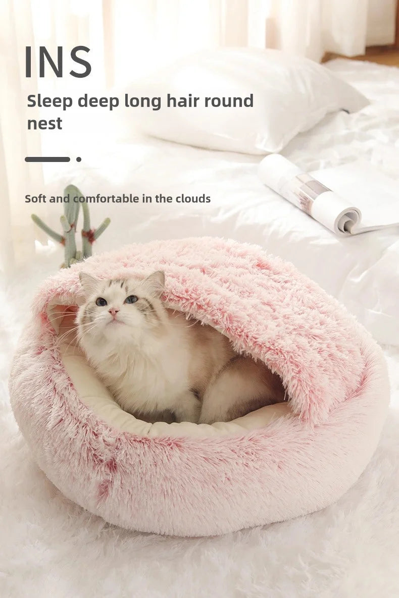 Pawfectly Autumn & Winter Plush Nest Bed 🐾❄️