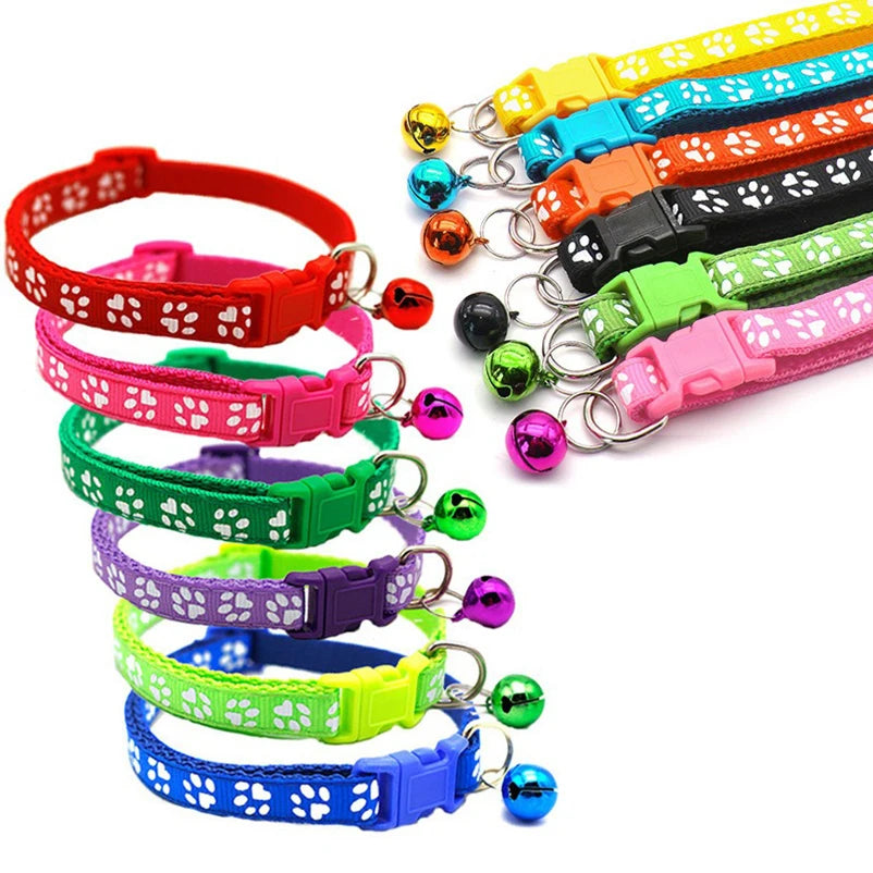Pawfectly “Jingle &amp; Paws” Cat & Dog Collar with Bell – Multi-Colour Rope Design 🐾🔔
