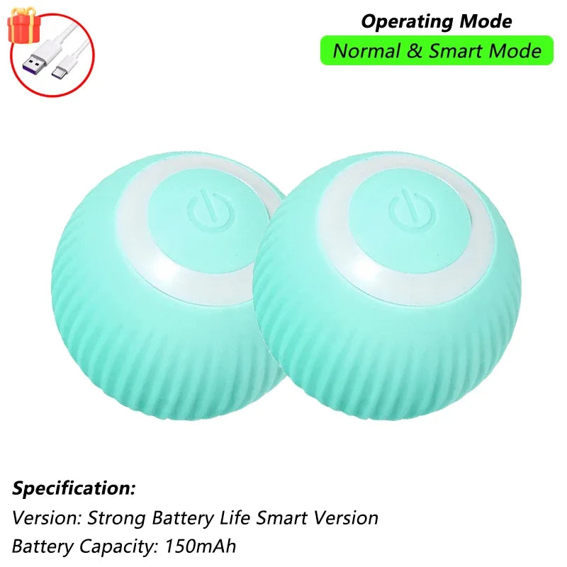 Pawfectly Smart Rolling Ball with Tail — Interactive Rechargeable Cat Toy 🐾🤖