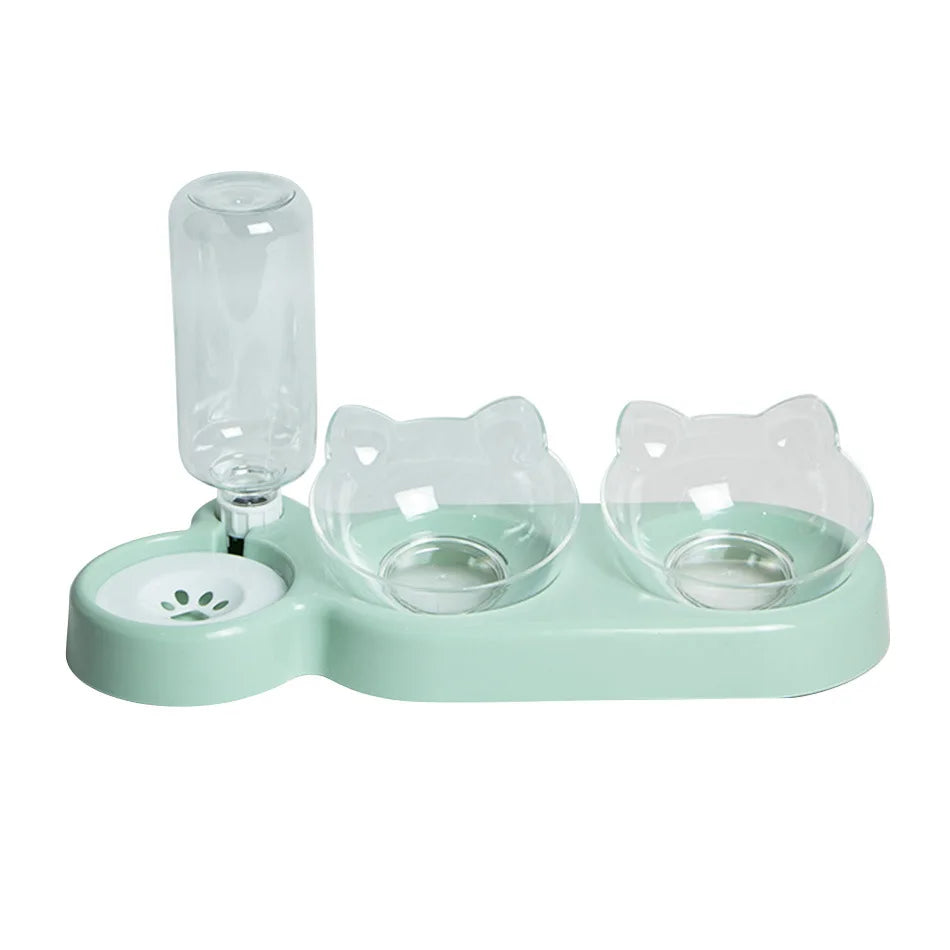 Pawfectly Elevated Double Feeding Bowls for Cats & Dogs 🐾🍽️
