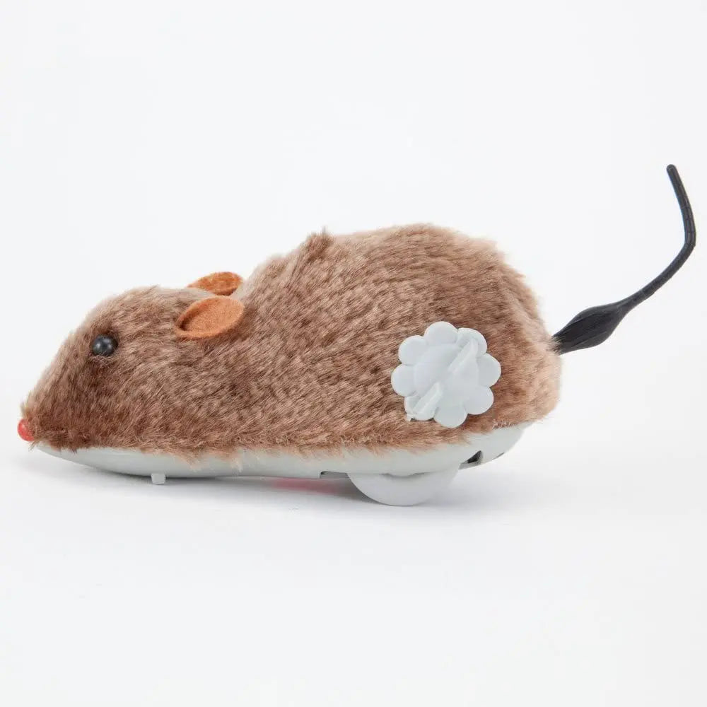 Pawfectly Lifelike Plush Running Mouse Toy for Cats & Dogs 🐾🐭