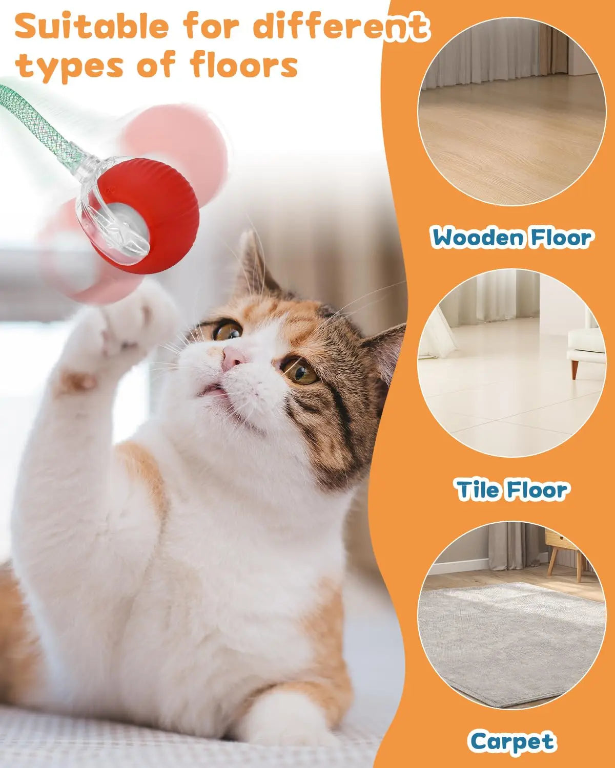 Pawfectly Smart Rolling Ball with Tail — Interactive Rechargeable Cat Toy 🐾🤖
