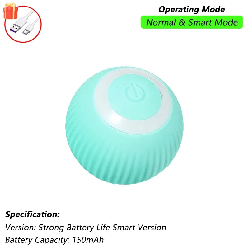 Pawfectly Smart Rolling Ball with Tail — Interactive Rechargeable Cat Toy 🐾🤖