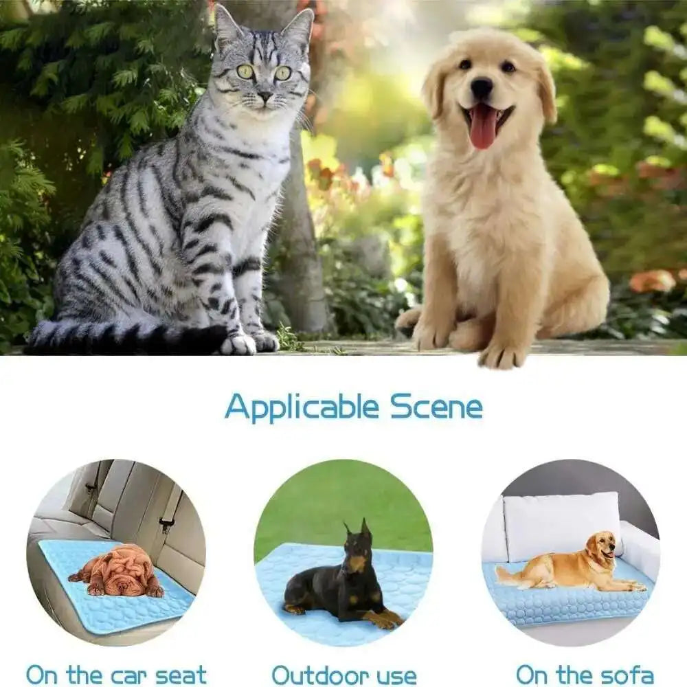 Pawfectly Ice-Silk Cooling Mat for Dogs & Cats 🐾❄️