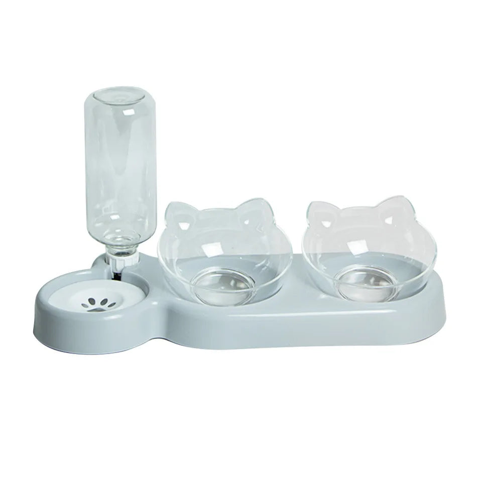 Pawfectly Elevated Double Feeding Bowls for Cats & Dogs 🐾🍽️