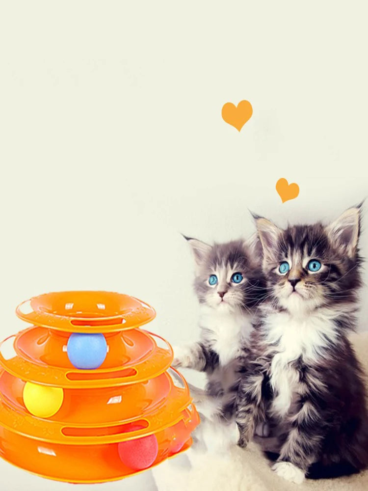 Pawfectly Three-Tier Ball Track Toy for Cats 🐾🔄