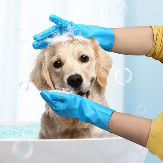 Pawfectly Super-Soft Silicone Grooming Gloves for Cats & Dogs 🐾🧤