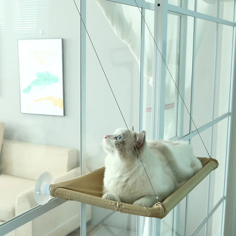 Pawfectly Aerial Cat Hammock — Sunny Window Nest for Cats & Kittens 🐾☀️