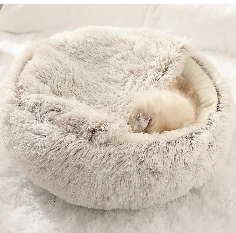 Pawfectly Autumn & Winter Plush Nest Bed 🐾❄️
