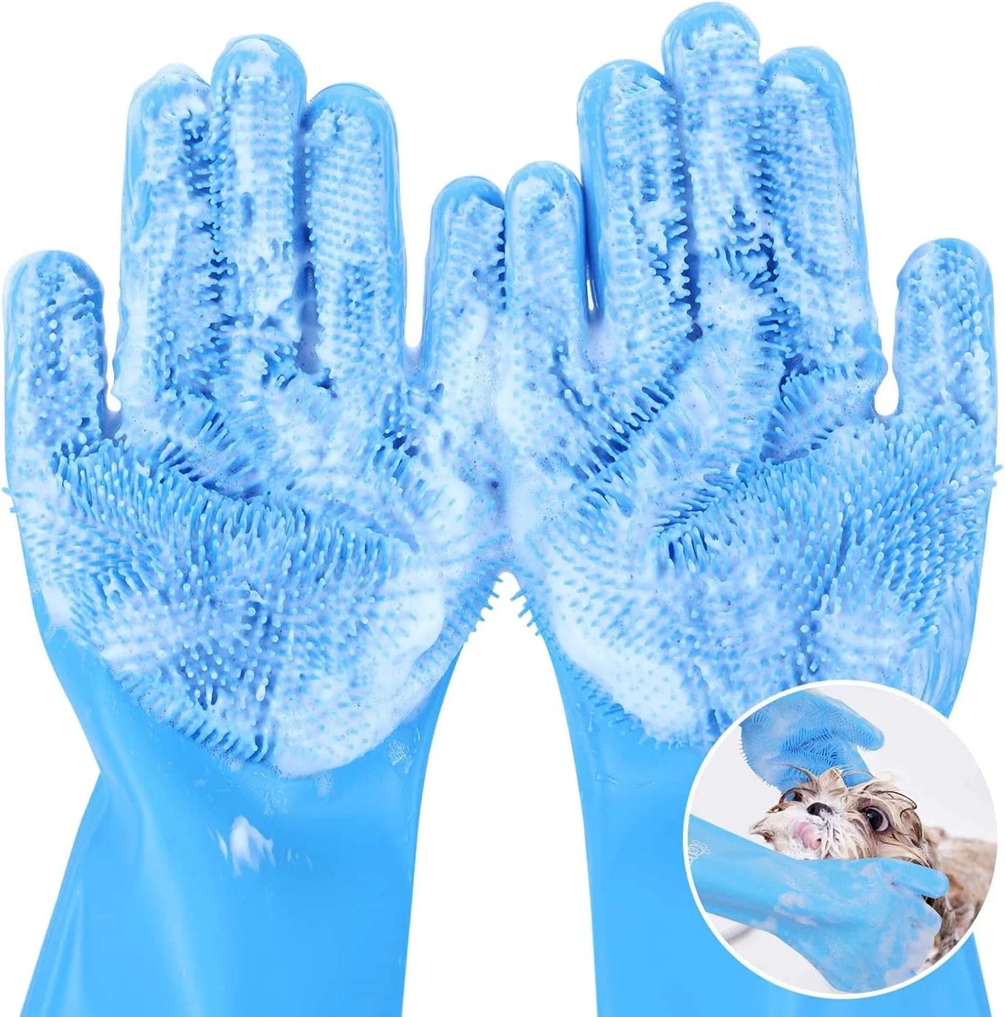 Pawfectly Super-Soft Silicone Grooming Gloves for Cats & Dogs 🐾🧤