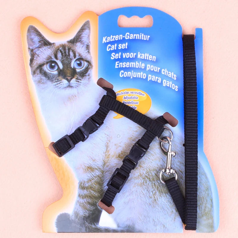 Pawfectly I-Shaped Adjustable Harness Leash for Small Pets 🐾🔒