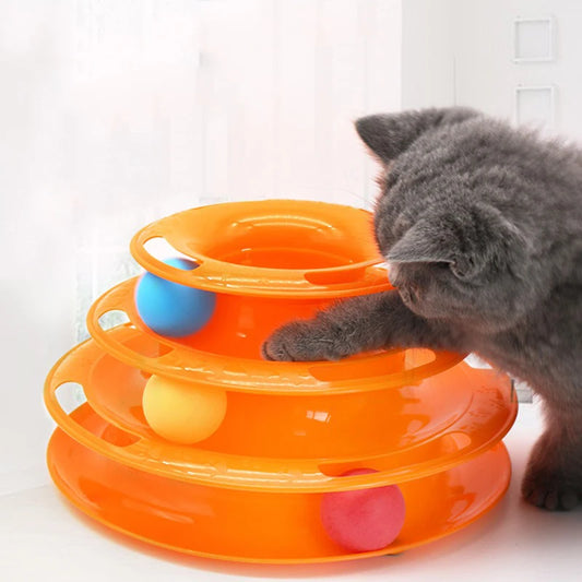 Pawfectly Three-Tier Ball Track Toy for Cats 🐾🔄