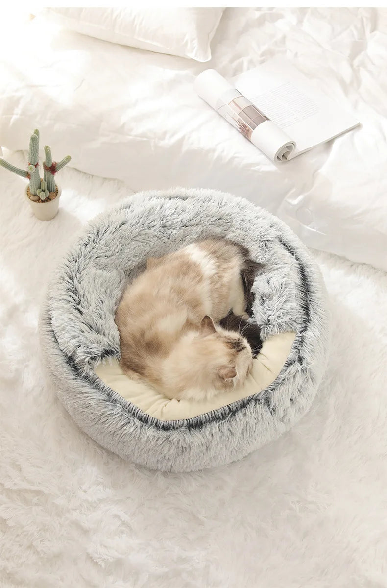 Pawfectly Autumn & Winter Plush Nest Bed 🐾❄️