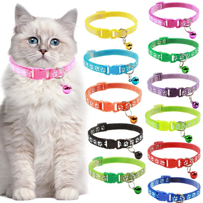 Pawfectly “Jingle &amp; Paws” Cat & Dog Collar with Bell – Multi-Colour Rope Design 🐾🔔