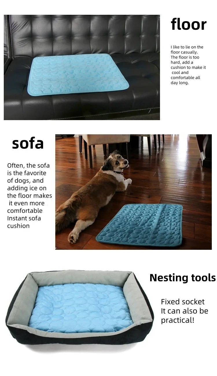 Pawfectly Ice-Silk Cooling Nest Mat for Cats & Dogs 🐾❄️
