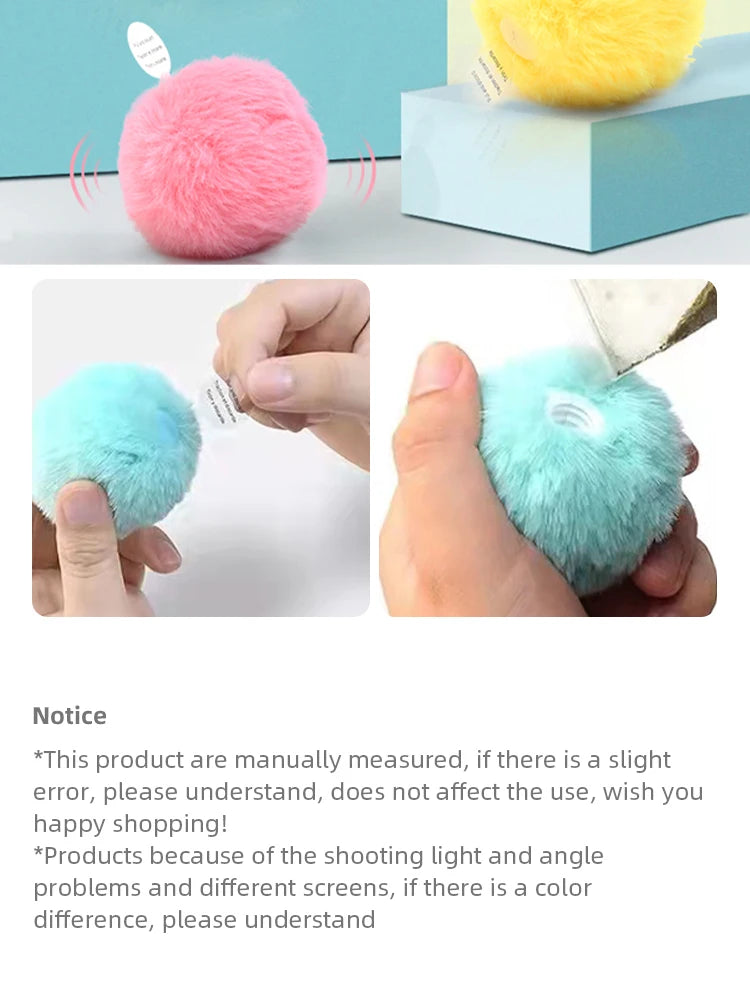 Pawfectly Interactive Catnip Squeaky Plush Ball Toy 🐾🔔