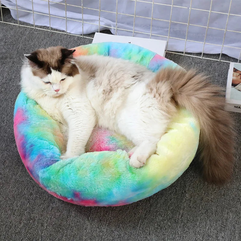 Pawfectly Super-Soft Plush Donut Bed for Cats & Small Dogs 🐾🛌