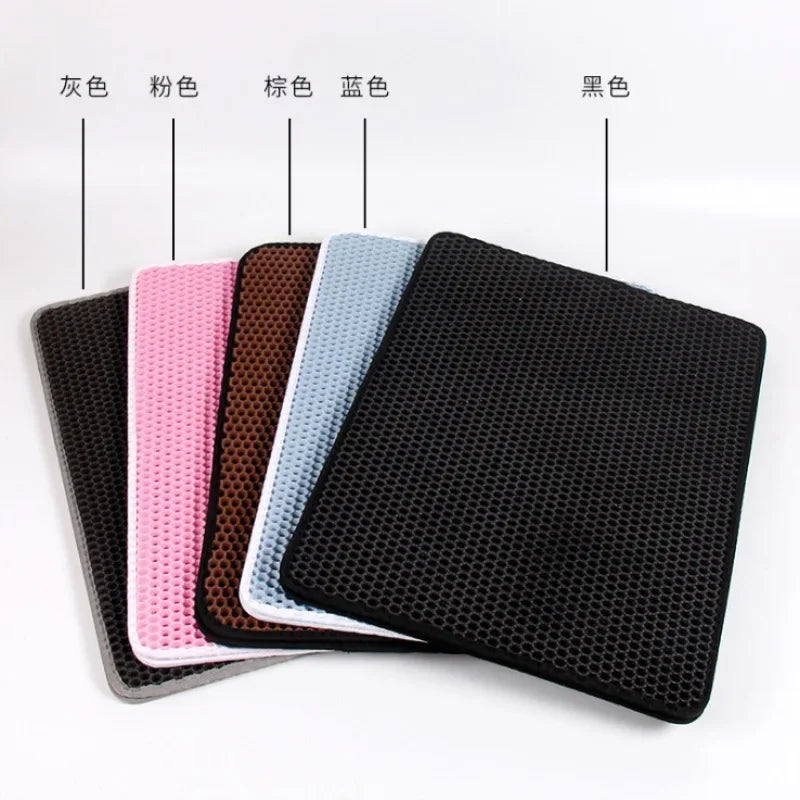 Pawfectly Double-Layer Waterproof Litter Mat with Bonus Non-Slip Pad Gift 🐾✨