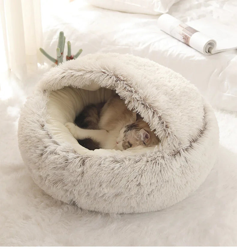 Pawfectly Autumn & Winter Plush Nest Bed 🐾❄️