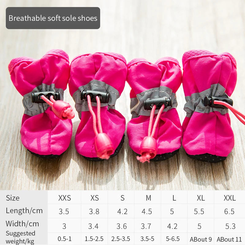 Pawfectly Waterproof Pet Boots — 4-Pack Anti-Slip Rain Shoes for Dogs & Cats 🐾☔