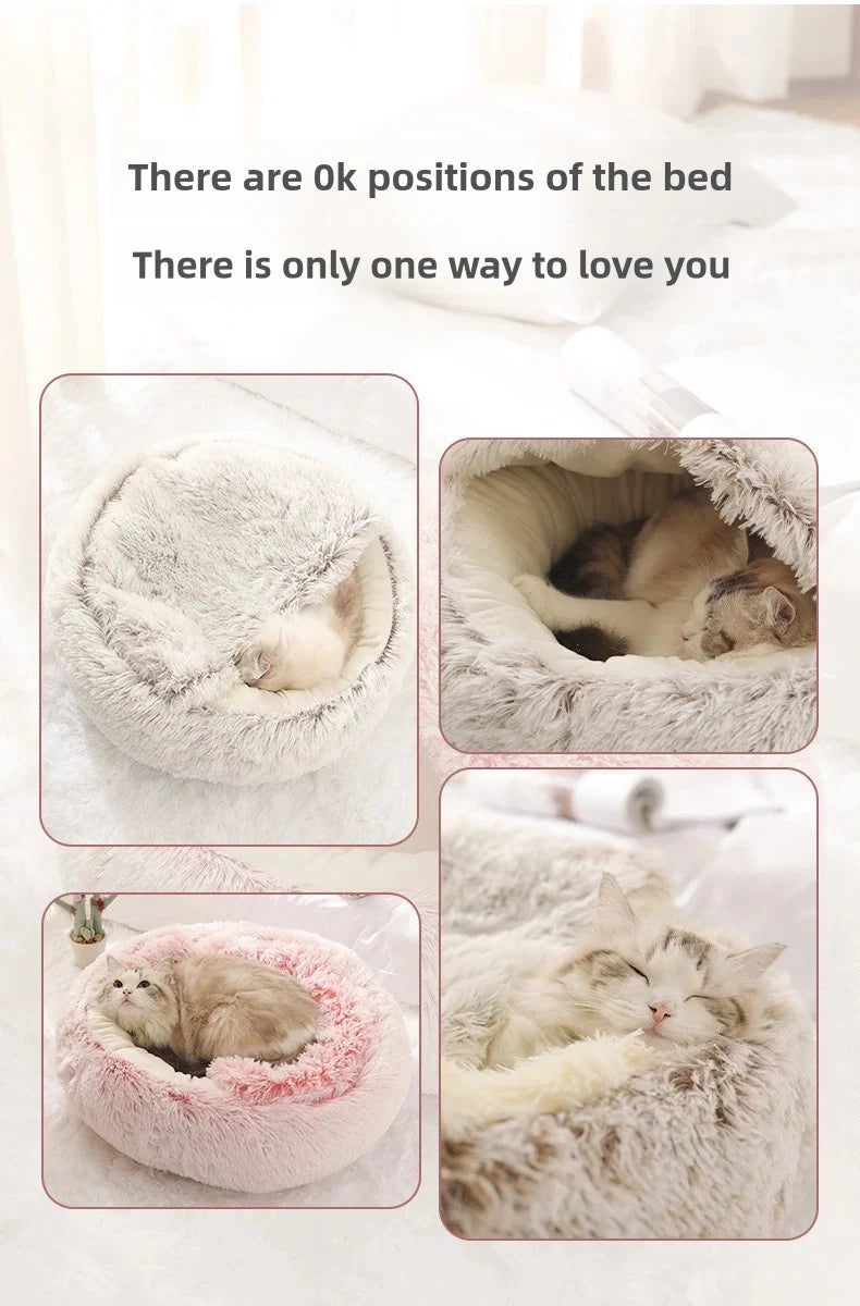 Pawfectly Autumn & Winter Plush Nest Bed 🐾❄️