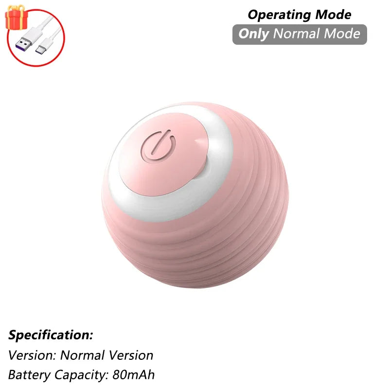 Pawfectly Smart Rolling Ball with Tail — Interactive Rechargeable Cat Toy 🐾🤖