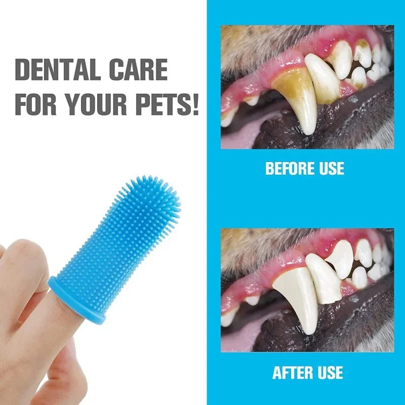 Pawfectly Super-Soft Silicone Finger Toothbrush for Cats & Small Dogs 🐾🦷
