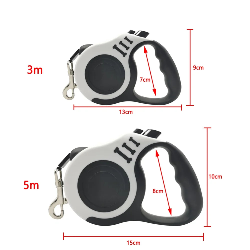 Pawfectly Retractable Nylon Leash — 3 m & 5 m Options for Dogs and Cats 🐾🚶